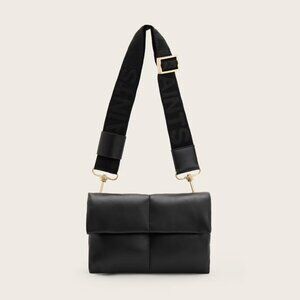 NWT Pristine Condition AllSaints Ezra Quilted Crossbody in Black
